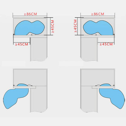 Ordnung Pro Ausziehbares Küchen-Eckkarussell mit Doppelregal für 900-mm-Schränke – Soft-Close, Weiß, Links