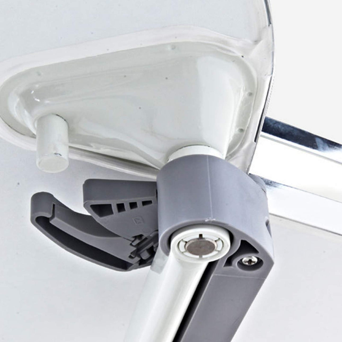 Ordnung Pro Ausziehbares Küchen-Eckkarussell mit Doppelregal für 900-mm-Schränke – Soft-Close, Weiß, Links