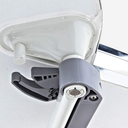 Ordnung Pro Ausziehbares Küchen-Eckkarussell mit Doppelregal für 900-mm-Schränke – Soft-Close, Weiß, Links