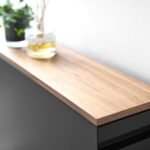 Ordnung Pro Auszieh-Regal mit Holzablage für Bad & Küche, Stahl, Japanisches Design, Schwarz – 56 x 14 x 55 cm – Bild 2