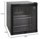 METRO Professional Mini-Kühlschrank GPC1046, Edelstahl/Glas, 43 x 48 x 51.5 cm, 46 L, schwarz – Bild 2