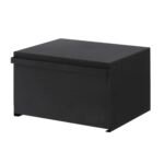 Ordnung Pro Brotkasten mit Magnetdeckel & Ablage, Stahl, Minimalistisch, Schwarz – 40 x 34,5 x 24 cm – Bild 2