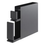 Ordnung Pro Ausziehbares 2-stöckiges Gewürzregal, Stahl/Polypropylen, Schwarz – 12,5 x 50–93 x 52,5 cm
