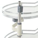 Ordnung Pro Ausziehbares Küchen-Eckkarussell mit Doppelregal für 900-mm-Schränke – Soft-Close, Weiß, Links – Bild 3