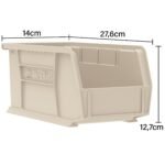 Ordnung Pro Stapelbare Kunststoff-Aufbewahrungsboxen für Garage & Küche – 27,6 x 14 x 12,7 cm, Schwarz, 12er-Set – Bild 13