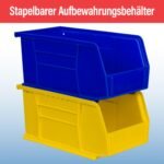 Ordnung Pro Stapelbare Kunststoff-Aufbewahrungsboxen für Garage & Küche – 27,6 x 14 x 12,7 cm, Schwarz, 12er-Set – Bild 12