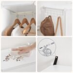 Ordnung Pro Modularer Kleiderschrank mit 20 Würfeln, Türen & Kleiderstange, Weiß – 145 x 46,5 x 183 cm – Bild 4