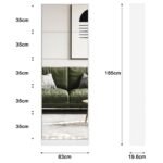Ordnung Pro Schuhschrank mit 185 cm Ganzkörperspiegel, 30 Paar, 5 Flip-Schubladen, Weiß – Massivholz & Echtglas – Bild 6