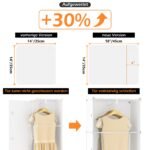 Ordnung Pro Tragbarer Kleiderschrank mit 20 Würfeln & 2 Kleiderstangen, Weiß – 180 x 142 x 45 cm – Bild 6