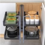 Ordnung Pro Ausziehbares Eckschrank-Regal mit 4 Körben für 900-mm-Küchenschränke – Kein toter Winkel mehr – Bild 7