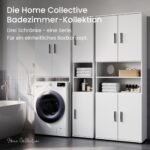 Ordnung Pro Waschmaschinenschrank Hochschrank für Bad & Keller, Weiß – 65 x 30 x 187 cm – Bild 3