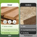 Ordnung Pro Schmaler Badezimmerschrank auf Rollen mit 3 Schubladen, Weiß – 65 x 23 x 82 cm – Bild 2