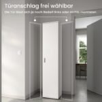 Ordnung Pro Schmaler Mehrzweckschrank 40 cm mit 1 Tür & 4 Einlegeböden, Weiß – 40 x 35 x 184 cm – Bild 3