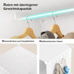 Ordnung Pro Tragbarer Kleiderschrank mit 20 Würfeln & 2 Kleiderstangen, Weiß – 180 x 142 x 45 cm – Bild 5