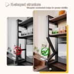 Ordnung Pro Schreibtisch-Aufsatzregal mit Lochplatten-Organizer für Büro & Homeoffice, Schwarz – 93 x 95 cm – Bild 4