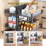 Ordnung Pro Ausziehbares Eckschrank-Regal mit 4 Körben für 900-mm-Küchenschränke – Kein toter Winkel mehr – Bild 3