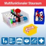 Ordnung Pro Stapelbare Kunststoff-Aufbewahrungsboxen für Garage & Werkstatt – 27,6 x 27,9 x 12,7 cm, Schwarz, 6er-Set – Bild 9