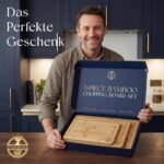 Deer & Oak Schneidebrett Holz Set 3-teiliges Vorgeölt Bambus Schneidebrett mit Griff & Saftrille, Küchenbrett, Schneidebretter Holz, Schneidbrett, Holzbrett Küche – Bild 9
