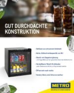 METRO Professional Mini-Kühlschrank GPC1046, Edelstahl/Glas, 43 x 48 x 51.5 cm, 46 L, schwarz – Bild 9