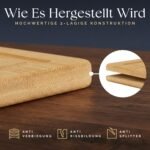 Deer & Oak Schneidebrett Holz Set 3-teiliges Vorgeölt Bambus Schneidebrett mit Griff & Saftrille, Küchenbrett, Schneidebretter Holz, Schneidbrett, Holzbrett Küche – Bild 7