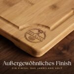 Deer & Oak Schneidebrett Holz Set 3-teiliges Vorgeölt Bambus Schneidebrett mit Griff & Saftrille, Küchenbrett, Schneidebretter Holz, Schneidbrett, Holzbrett Küche – Bild 6