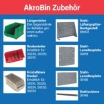 Ordnung Pro Stapelbare Kunststoff-Aufbewahrungsboxen für Garage & Werkstatt – 27,6 x 27,9 x 12,7 cm, Schwarz, 6er-Set – Bild 10